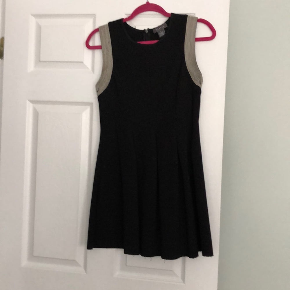 Black and silver beaded dress.